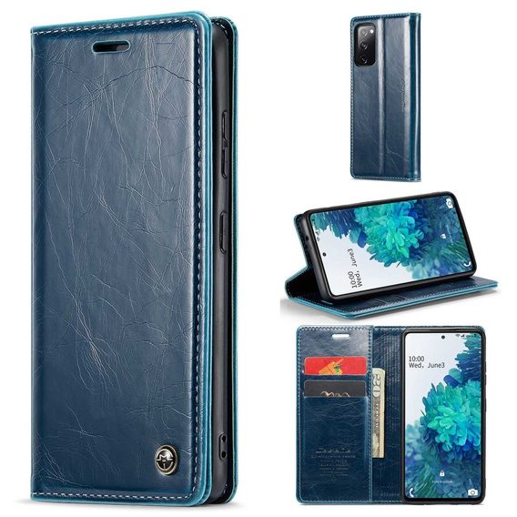CASEME flip tok Samsung Galaxy S20 FE / 5G, Waxy Textured, kék