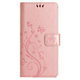 Pattintható tok a Xiaomi Redmi Note 13 Pro+, Butterfly, rózsaszín rose gold