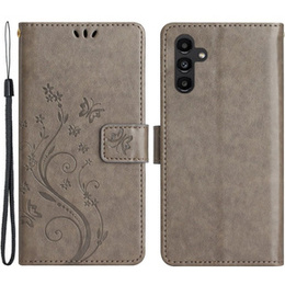 Pattintható tok a Samsung Galaxy A14 4G/5G, Mandala Flower, szürke