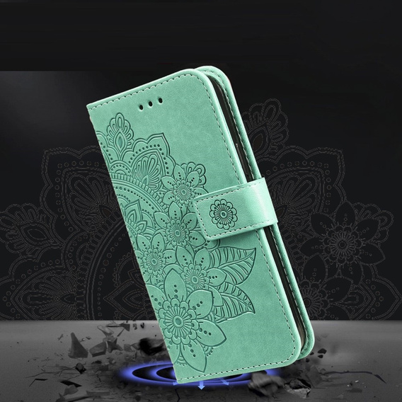 Pattintható tok a Xiaomi Redmi Note 13 Pro 5G, Mandala, zöld