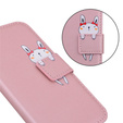 Pattintható tok a Motorola Moto G22, Wallet Bunny, rózsaszín