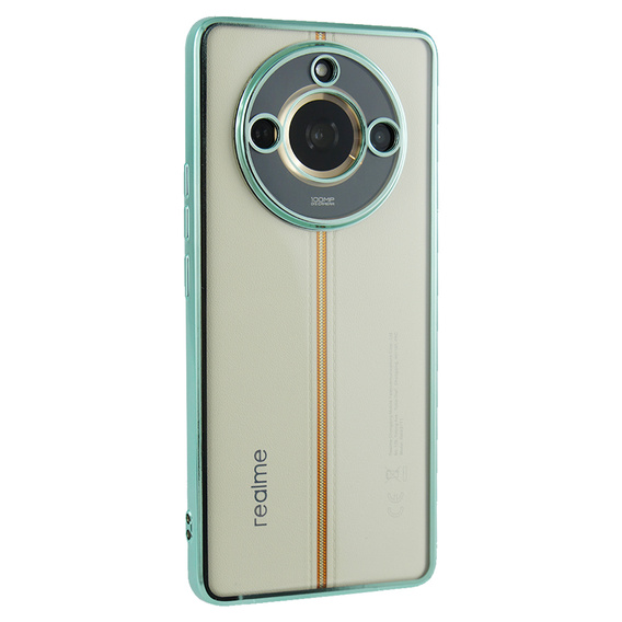 A Realme 11 Pro 5G / Pro+ 5G tok, Electroplating Frame, átlátszó / zöld