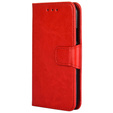 Pattintható tok a TCL 305i, PU Leather Wallet Case, piros