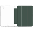 Tok iPad Pro 11 2022 / 2021 / 2020, Smartcase Hybrid, tolltartó résszel, sötétzöld