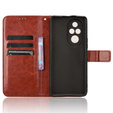 Pattintható tok a Honor 200 Pro 5G, Crazy Horse Wallet, barna