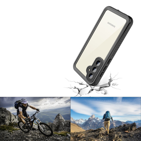 IP68 vízálló tok a Samsung Galaxy S23 FE, Redpepper, fekete