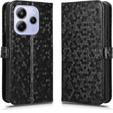 Flap tok Xiaomi Redmi Note 14 4G, Wallet Rhombus, fekete