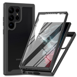 Tok Samsung Galaxy S25 Ultra készülékhez, Shockproof, fóliával, fekete