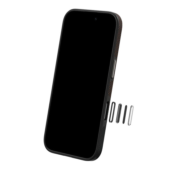 BENKS Kevlar Magnetic Armor Pro Prestige 600D Y065 tok MagSafe aktív gombbal az iPhone 16 Pro készülékhez