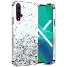 Telefontok a Huawei Nova 5T/Honor 20, Glittery, átlátszó