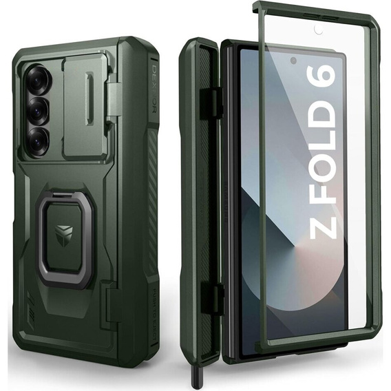 Páncélozott tok a Samsung Galaxy Z Fold 6 5G, Dexnor Full Body S-Pen Slot, zöld