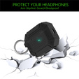 Páncélozott fejhallgató tok karabinerrel az Apple AirPods Pro 3 számára