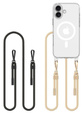 Tok zsinórral iPhone 16-hoz, ERBORD MagSafe, átlátszó + képernyőüveg