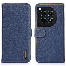 KHAZNEH RFID tok OnePlus 12R, Litchi textúra, kék