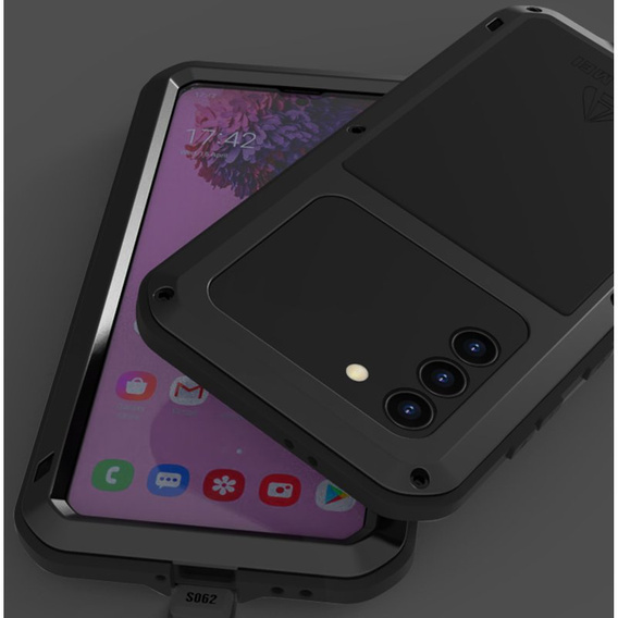 Love Mei Telefontok a Samsung Galaxy S21, armored with glass, fekete