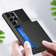Telefontok a Samsung Galaxy S23 Ultra, Sliding Card Holder, fekete