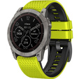 Szilikon pánt Garmin Fenix 7 / Forerunner 965 / 955 / 945 / 935, sárga / fekete