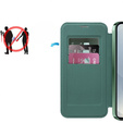 Pattintható tok a Samsung Galaxy S25, RFID Wallet MagSafe CamShield, zöld