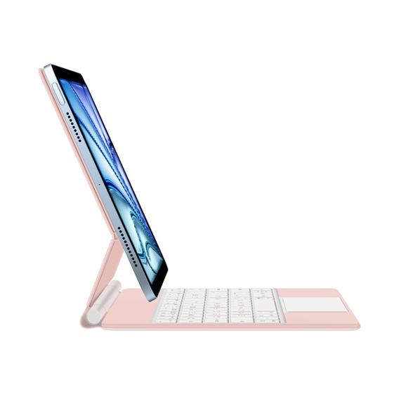 Billentyűzet tok iPad Air 11" 2024, Magnetic Keyboard Touchpad, rózsaszín