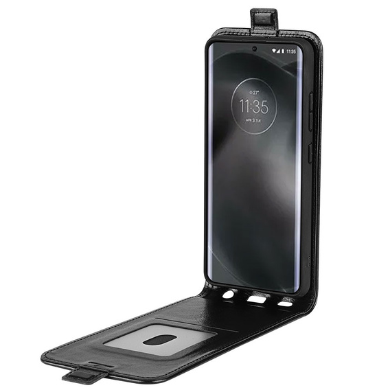 Pattintható tok a Motorola Edge 30 Neo 5G, Flip, fekete