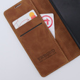 Telefontok a Xiaomi 13 lite, ERBORD Vintage, pénztárca patenttal, barna