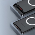 Kameravédő tok Samsung Galaxy S23 Ultra, CamShield MagSafe, átlátszó / fekete