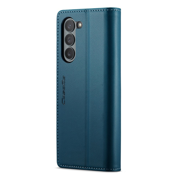 CASEME flip tok Samsung Galaxy Z Fold6 5G, Litchi Wallet, kék
