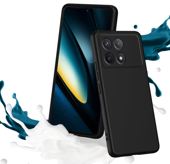 Telefontok a Xiaomi Poco F6 Pro, Silicone Lite, fekete