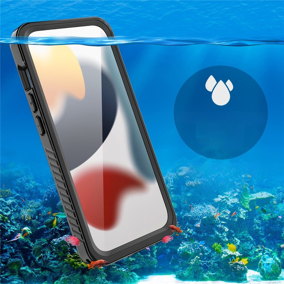 IP68 vízálló tok a iPhone 15 Pro Max, Redpepper, fekete