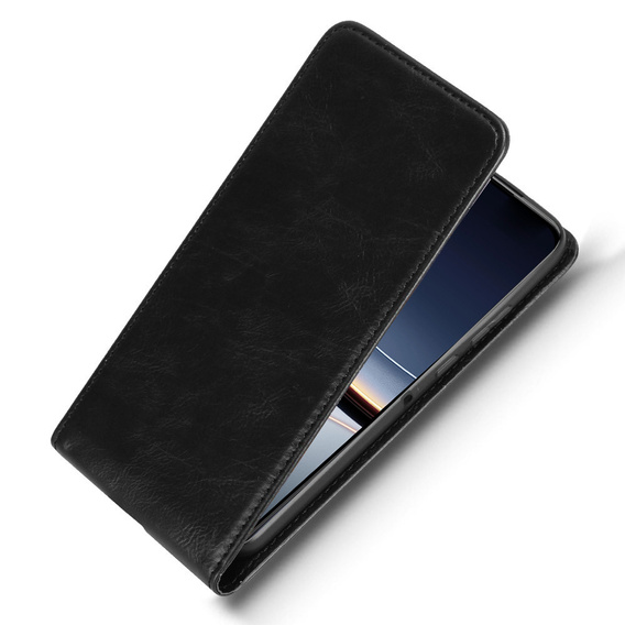 Pattintható tok a Xiaomi Poco F7, Flip, fekete