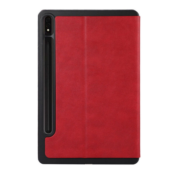 Tok Samsung Galaxy Tab S9 FE+ Plus, Smartcase tolltartóval, piros