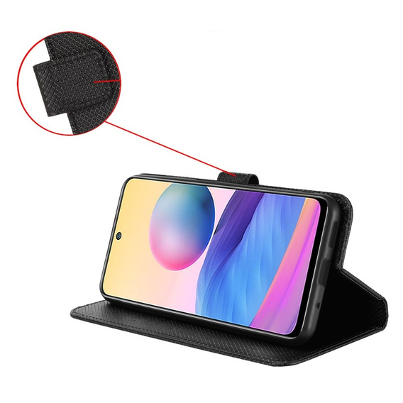 Flip tok Motorola Moto G84 5G-hez, Smart Magnet, fekete