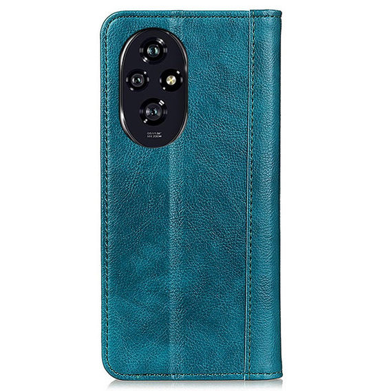 Pattintható tok Honor 200 Pro 5G, Split Leather, zöld