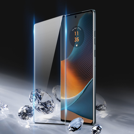 Edzett üveg Motorola Edge 50 Fusion 5G, Dux Ducis teljes képernyőhöz, fekete keret