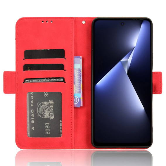 Pattintható tok a Tecno Pova 5 Pro 4G, Card Slot, piros