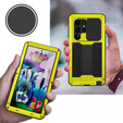 Páncélozott tok a Samsung Galaxy S23 Ultra, R-JUST CamShield Slide, sárga