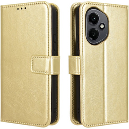 Pattintható tok a Honor 400 5G, Crazy Horse Wallet, arany