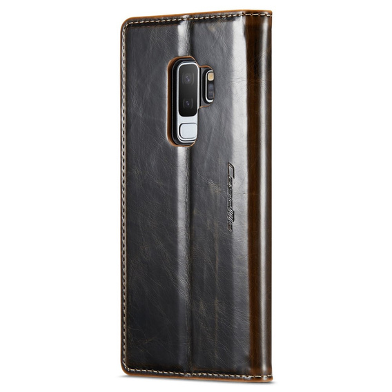 CASEME flip tok Samsung Galaxy S9+ Plus, Waxy Textured, kávé