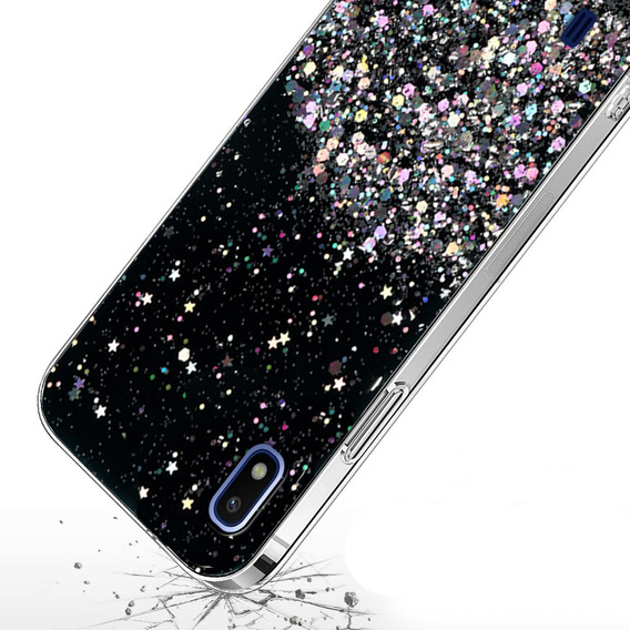 Telefontok a Samsung Galaxy A10, Glittery, fekete