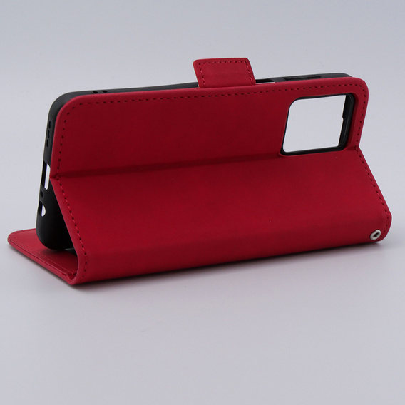 Pattintható tok a Motorola Moto G54 5G, Card Slot, piros