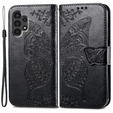 Pattintható tok a Samsung Galaxy A13 4G, Butterfly, fekete