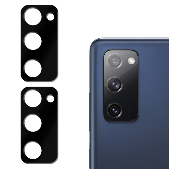 2x ERBORD edzett üveg a kamera számára, hogy Samsung Galaxy S20 FE/ S20 FE 5G, fekete