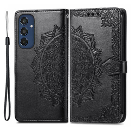 Pattintható tok a Samsung Galaxy M35, Mandala, fekete
