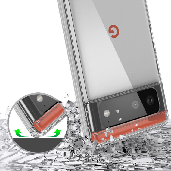 Telefontok a Google Pixel 6, Fusion Hybrid, átlátszó
