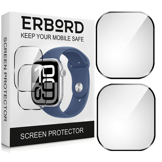 2x ERBORD hibrid üveg a Apple Watch 10/11 42mm