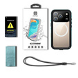 Tok iPhone 17 Pro készülékhez, vízálló IP68, SHELLBOX MagSafe, kék