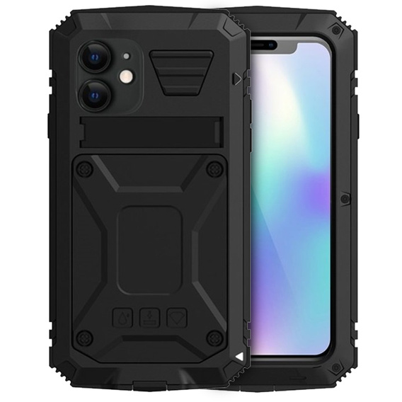 Páncélozott tok a iPhone 11, R-JUST, fekete