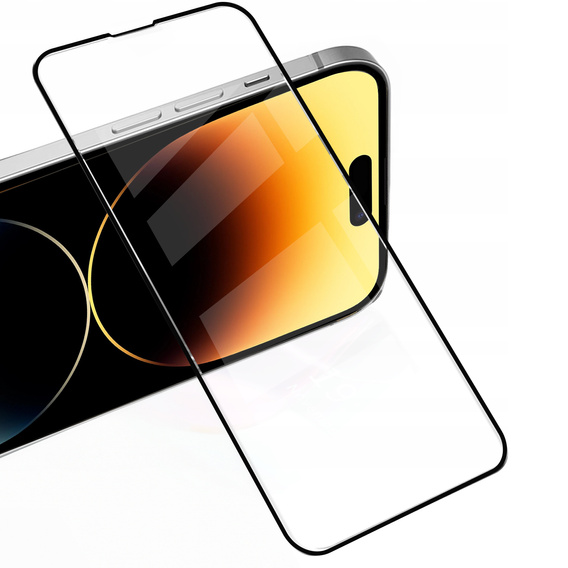 2x edzett üveg a iPhone 14 Pro Max, ERBORD 3D teljes képernyő