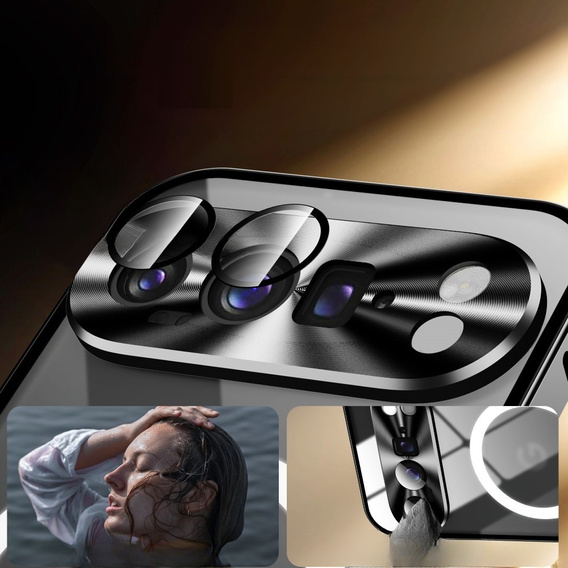 Kameravédő tok Google Pixel 9 Pro, CamShield MagSafe, fekete
