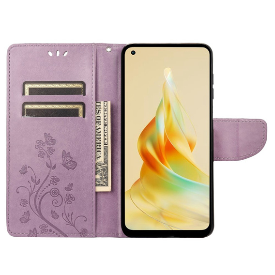Pattintható tok a Oppo Reno8 T 4G, Mandala Flower, lila